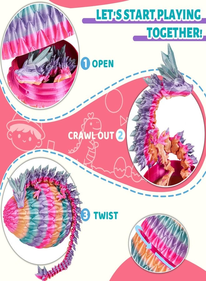 Cessfle 【2025 Updated】 12" 3D Printed Dragon Egg, Cool 3D Printed Crystalynx Dragon Egg, 3-d Fidget Dragons for 5-7 4-6 8-12 Year Old Boys Kid Girls Teen Adult, Christmes Ornaments & Stocking Stuffers - Image 3